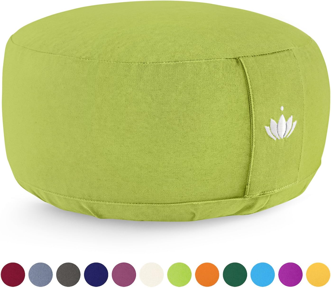 Lotuscrafts Cojin Meditacion Yoga Lotus Altura 15 cm Relleno de Espelta Cubierta en