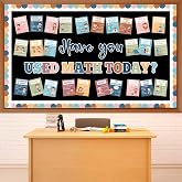 Boho Math Bulletin Board Set Educational Math Poster Bulletin Board Decor Mathematics Education Cutouts Classroom Decorations for Classroom School Wall Home Elementary Preschool Teacher Supplies