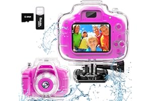 FKATEEN Kids Camera Underwater Waterproof Digital Camera for Kids 2 Inch IPS Screen 1080P HD Kids Video Action Camera for 3 4 5 6 7 8 9 10 Year Old Girls Boys Thanksgiving Christmas Birthday Gift