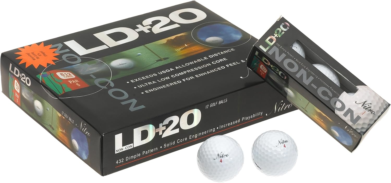 Nitro LD+20 12Pack NonConforming Golf Balls Amazon.co.uk Sports & Outdoors