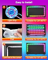 Daymeet 9.8FT TV Backlight RGB LED Strip 32-43 Inch with Remote APP view 6