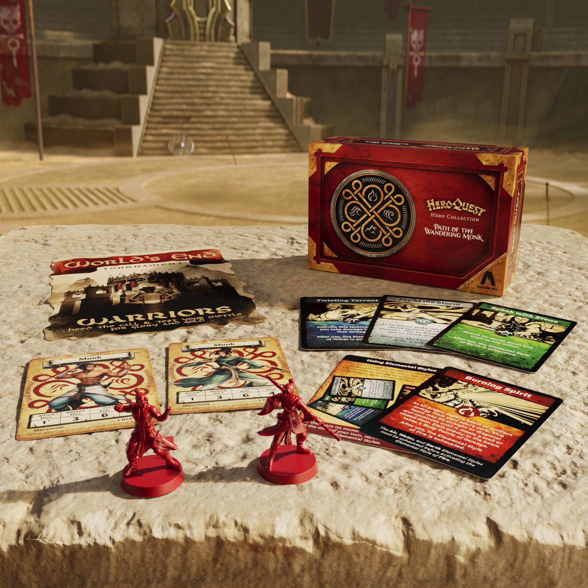 HeroQuest Hero Collection Path of The Wandering Monk Figures Includes 2 Detailed Miniatures