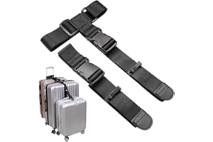 Luggage Connector Straps,Add a Bag Suitcase Strap Belt,Luggage Clip Link,Multi Adjustable 1.5" W Travel Attachment Accessorie