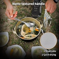 OUTXE Titanium Flatware Knife Fork Spoon Set