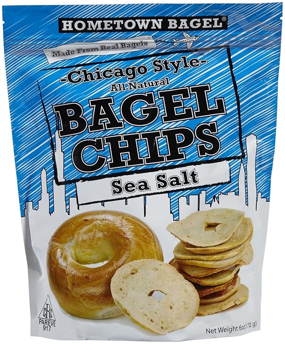 Hometown Bagel, AllNatural Sea Salt Bagel Chips, 6 oz