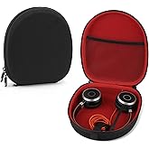 Linkidea Headphones Carrying Case Compatible with Jabra Evolve 65, Plantronics, Mpow, Protective Hard Shell Travel Bag with Cable, Charger Storage (Black)