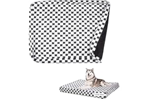 Paw Legend Large Dog Bed Covers with Zipper 36"x27"x4" Replacement Washable Removable Pet Bed Covers for Dog Soft Plush Dark 
