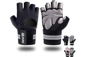 Flexi Muscles - Gym Gloves for Working Out with Wrist Support, Exercise Gloves for Weight Lifting, Cycling and Gym. Breathabl
