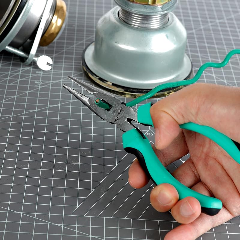 Jeu d'outils avec pochette ronde facile à transporter, 104 pièces (turquoise, 36,6 x 29 x 7,6 cm)