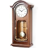 AYRELY&reg; 26IN Grandfather Vintage Wall Clock with Pendulum and Chime, Hour/Quarter-Hour Chime, Elmwood Frame, Large Vintage Wall Clock for Living Room,Home Decor Gift
