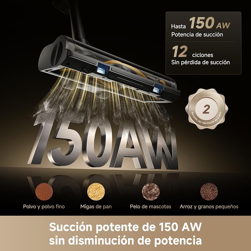 R20 SE-A, Aspirador sin Cable, 20.000 PA/150 AW, Pantalla LED