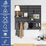 Caossuixin 24 IN 1 Pegboard Wall Organiser Kit 4x 30cm Tiles 22pc Accessories view 2
