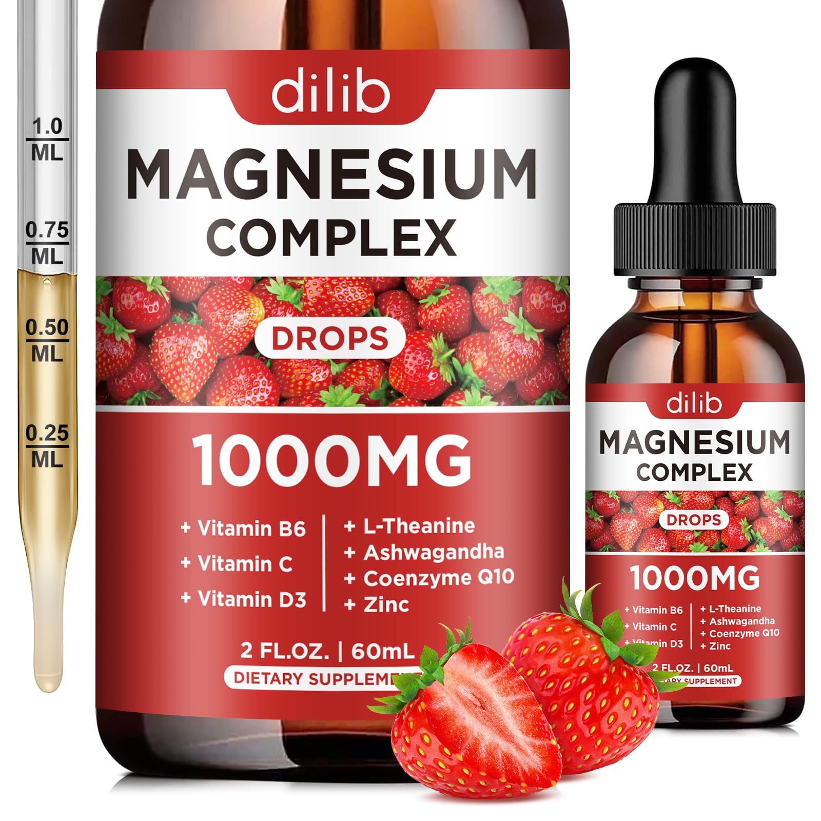 Magnesium Complex Drops 1000 mg (Strawberry)