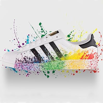adidas superstar white rainbow