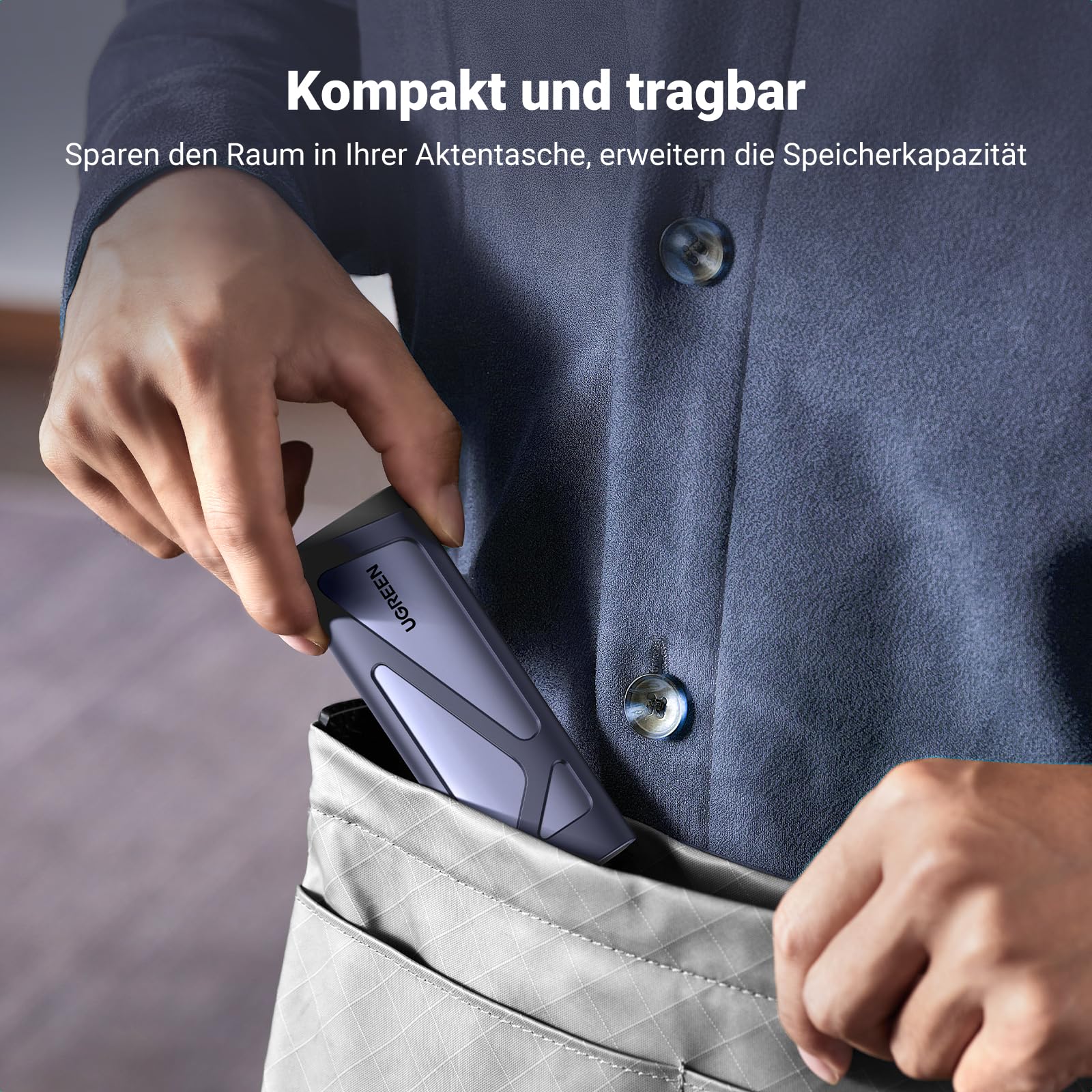 UGREEN M2 SSD Gehäuse, NVME SATA M.2 SSD Gehäuse USB 3.2 GEN 2 10Gbps, NVME Gehäuse für M-Key und B&M-Key, kompatibel mit 970 EVO Plus, 760P usw 7