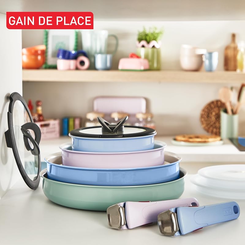 Ingenio Serenity - Batterie de cuisine 4 pièces avec poignée amovible