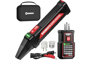 KAIWEETS Circuit Breaker Finder Tool Kit, GFCI Outlet Tester with Dual-Sided LED Indicators, Electrical Circuit Tracer Tool w
