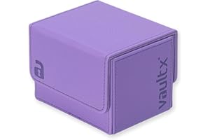 Vault X Trading Card Sideloading Deck Box, 100+ sleeved cards, Premium Exo-Tec Material, Card Holder Storage Box, Detachable Magnetic Lid, for MTG Commander Game, TCG (Purple)