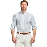Izod Men's Performance Comfort Long Sleeve Plaid Button Down