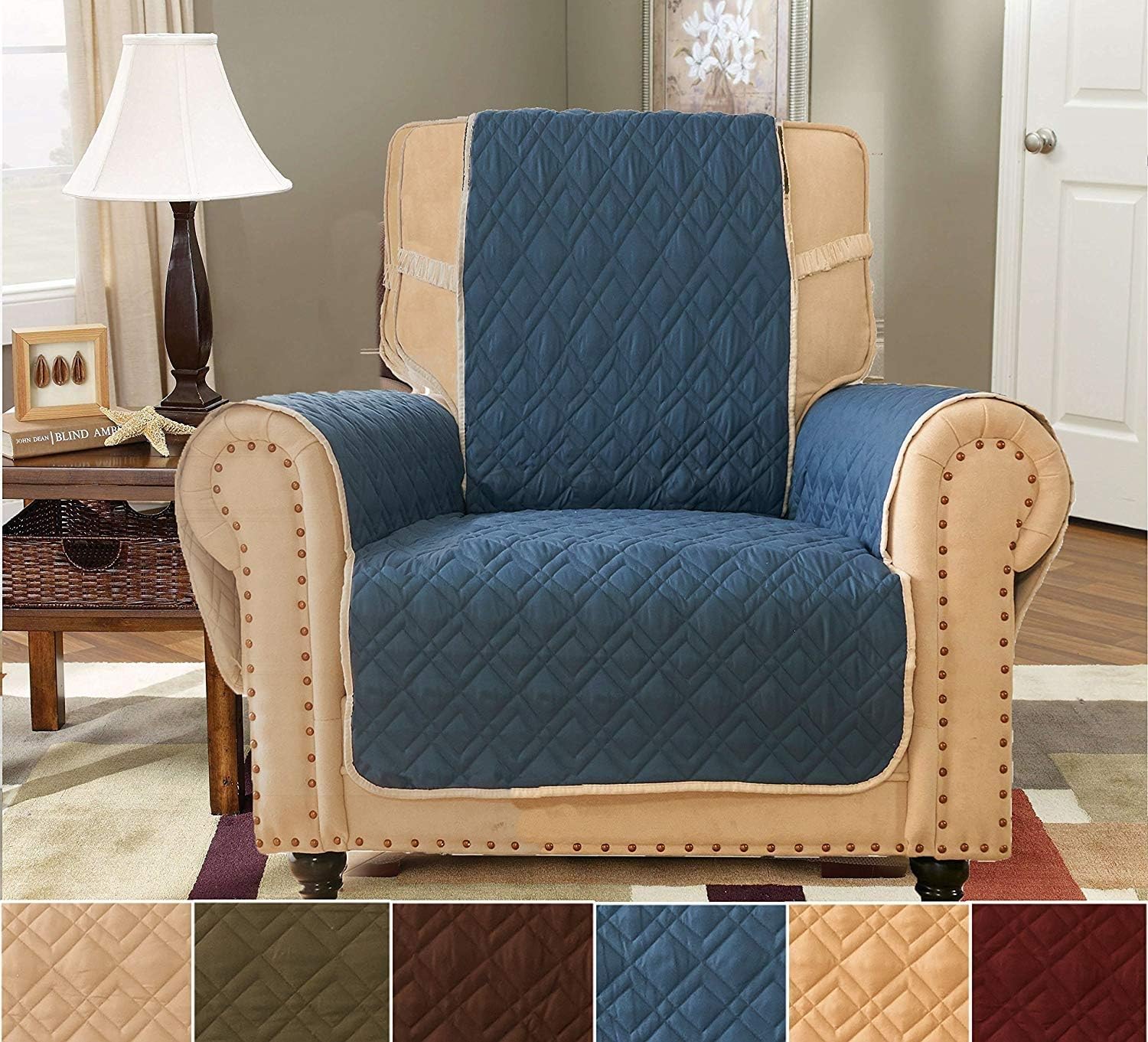 Ameritex Recliner Cover, Reversible Quilted Furniture