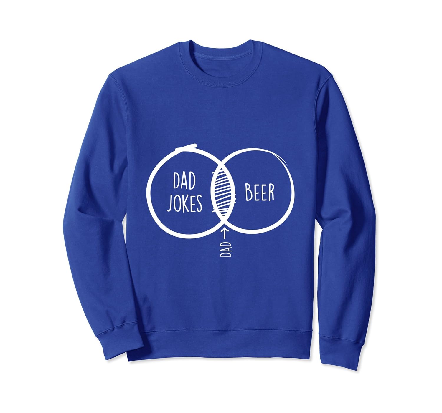 Dad Jokes Beer Dad Funny Venn Diagram Sweatshirt-anz