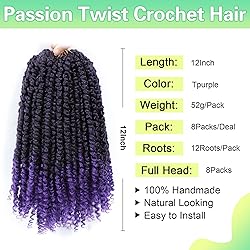 Passion Twist Crochet Hair 12Inch Passion Twist