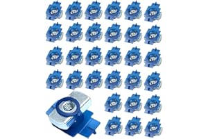 Gxeabg 30 PCS 3/8"-16 Strut Channel Cone Nuts, Nylon Channel Squeeze Nut, Strut Nuts with Twist Tab for American Channel Support Systems Solar Panels Mounting, Zinc Finish Carbon Steel, Easy Position