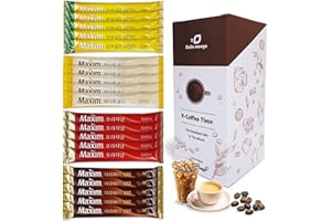CUTIE MANGO Korean Instant Coffee Mix Variety 20 Sticks (4 Types) Maxim Instant Single Serve Mocha White Arabica Original Flavors (5 Sticks Each)