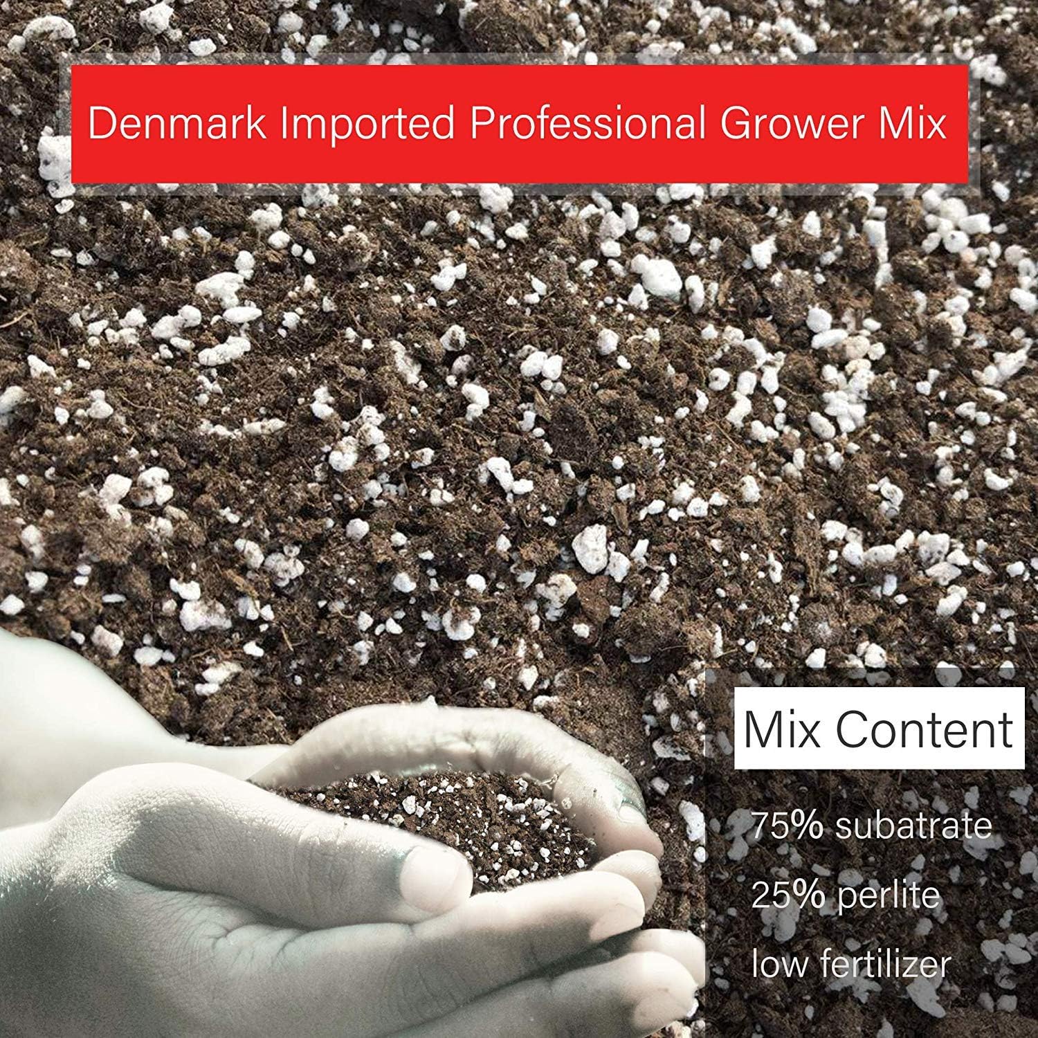 Professional Grower Mix Soil Fast Draining Pre-Mixed Coarse Blend (2 Quarts) : Garden & Outdoor