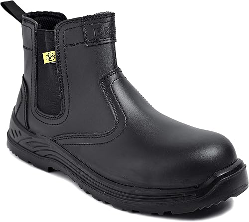 black chelsea work boots