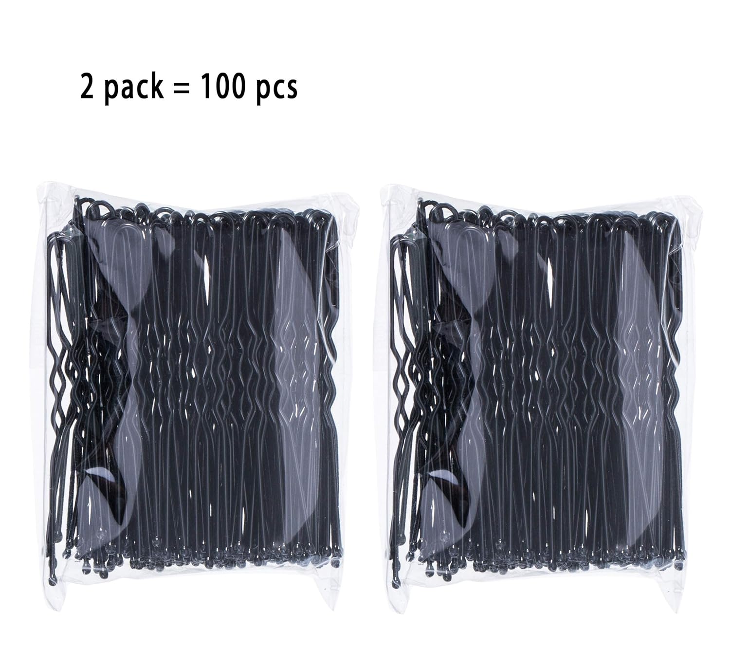GIYOMI 100pcs Black Metal U-Shape Bobby Pins Curved Bun Hair Clip, Special Hair Pin Of The Studio for Girls Women and Hairdressing Salon : Beauty