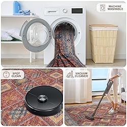 CAPALOCA 8x10 Area Rug Bohemian Rugs with Print