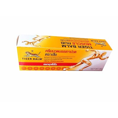 Tiger Balm, 3 Packs of Tiger Balm Muscle Rub Fast Relief, Effective for Pre-Exercise Warm-up and Temporary Relief of Aches and Pains. 30 GPack