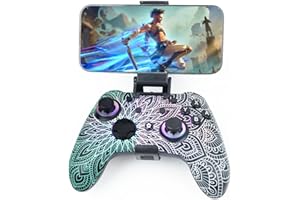 Wzuicov Bluetooth & Wired Game Controller - Gamepad for Switch, iPhone/iPad (Apple Arcade), Android, PC & More