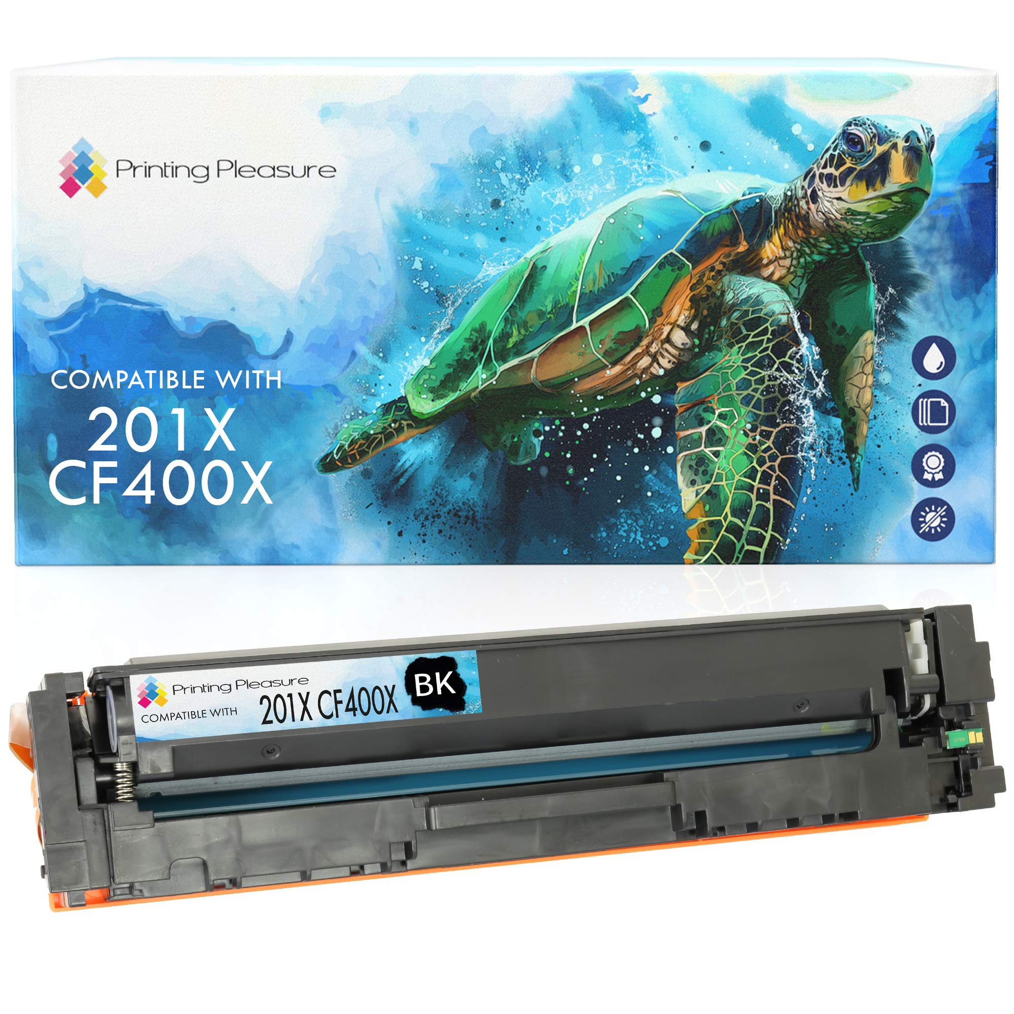 Printing Pleasure 201X 201A Toner Cartridge CF400X compatible for HP Color LaserJet Pro MFP M277dw M277n M274n M252dw M252n | Black
