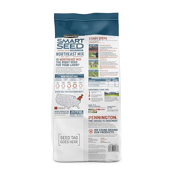 PENNINGTON 100543707 SMART SEED NORTHEAST GRASS MIX 7 LB, BLACK LABEL