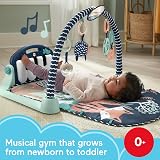 Fisher-Price Kick & Play Piano Baby Gym Navy Fawn view 3