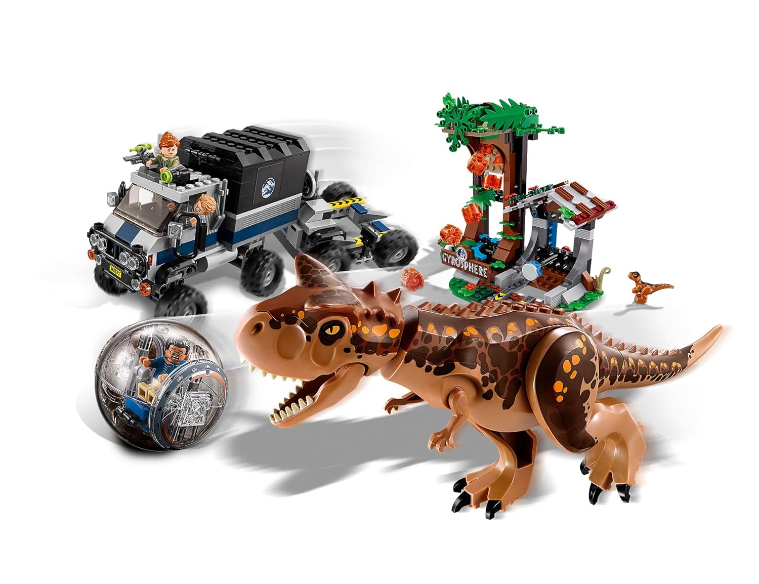 LEGO Jurassic World Huida Del Carnotaurus En La Girosfera