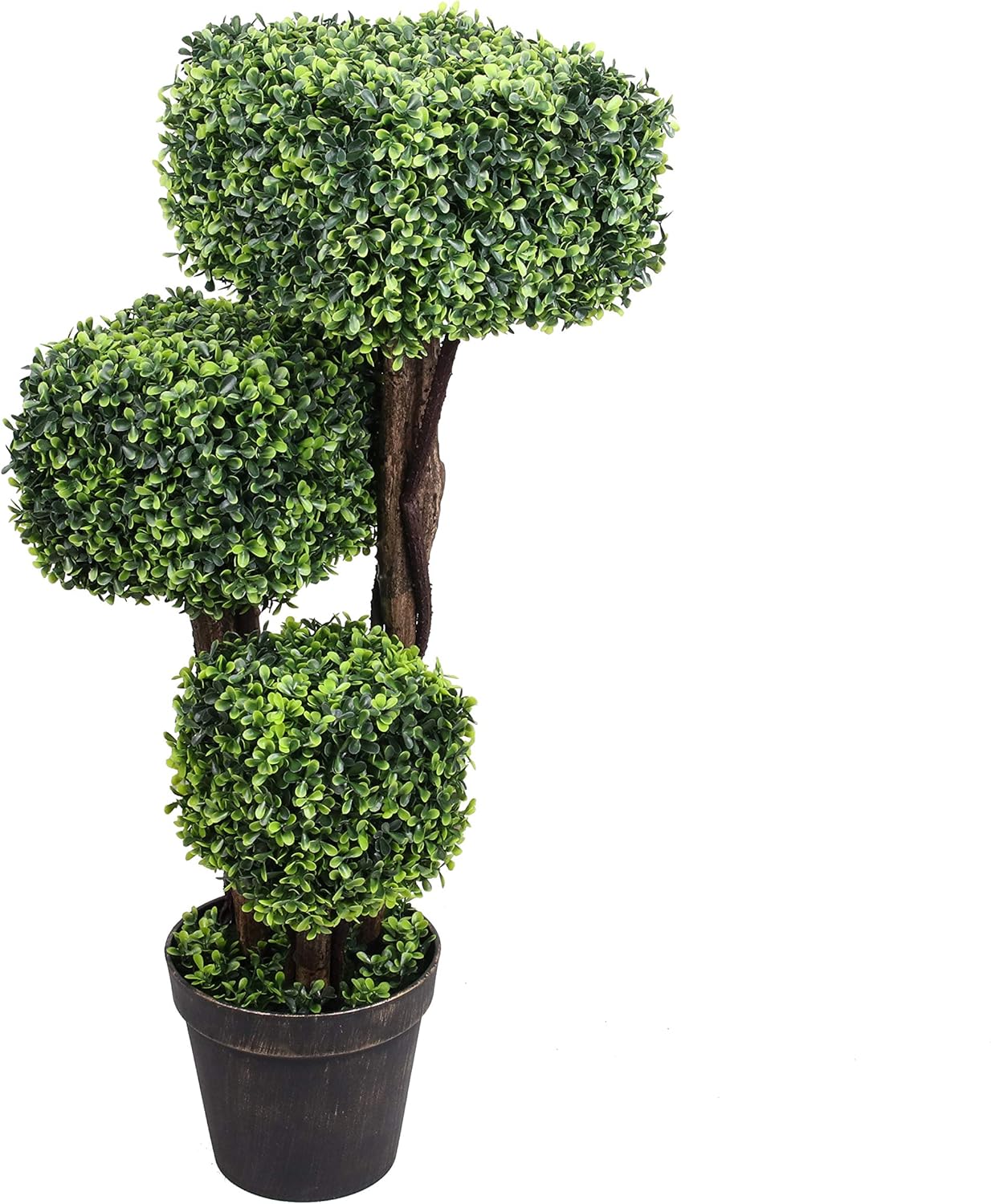 Artificial Square Shape Boxwood Topiary Tree Fake Plant for Home Indoor and Outdoor Decoration (Type 1) (Shape 1) -