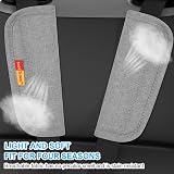 URAQT Car Seat Belt Pads 2 Pack Dark Grey Universal Harness Covers view 3