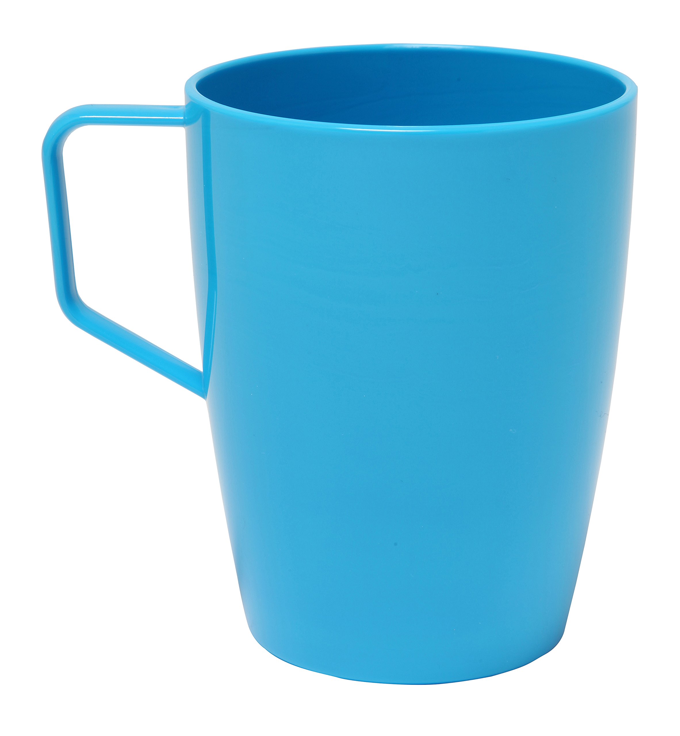 Harfield Pacific Blue Beakers Mugs with Handle 280ml Set of 4 BPA Free Copolyester Cups Reusable Virtually Unbreakable