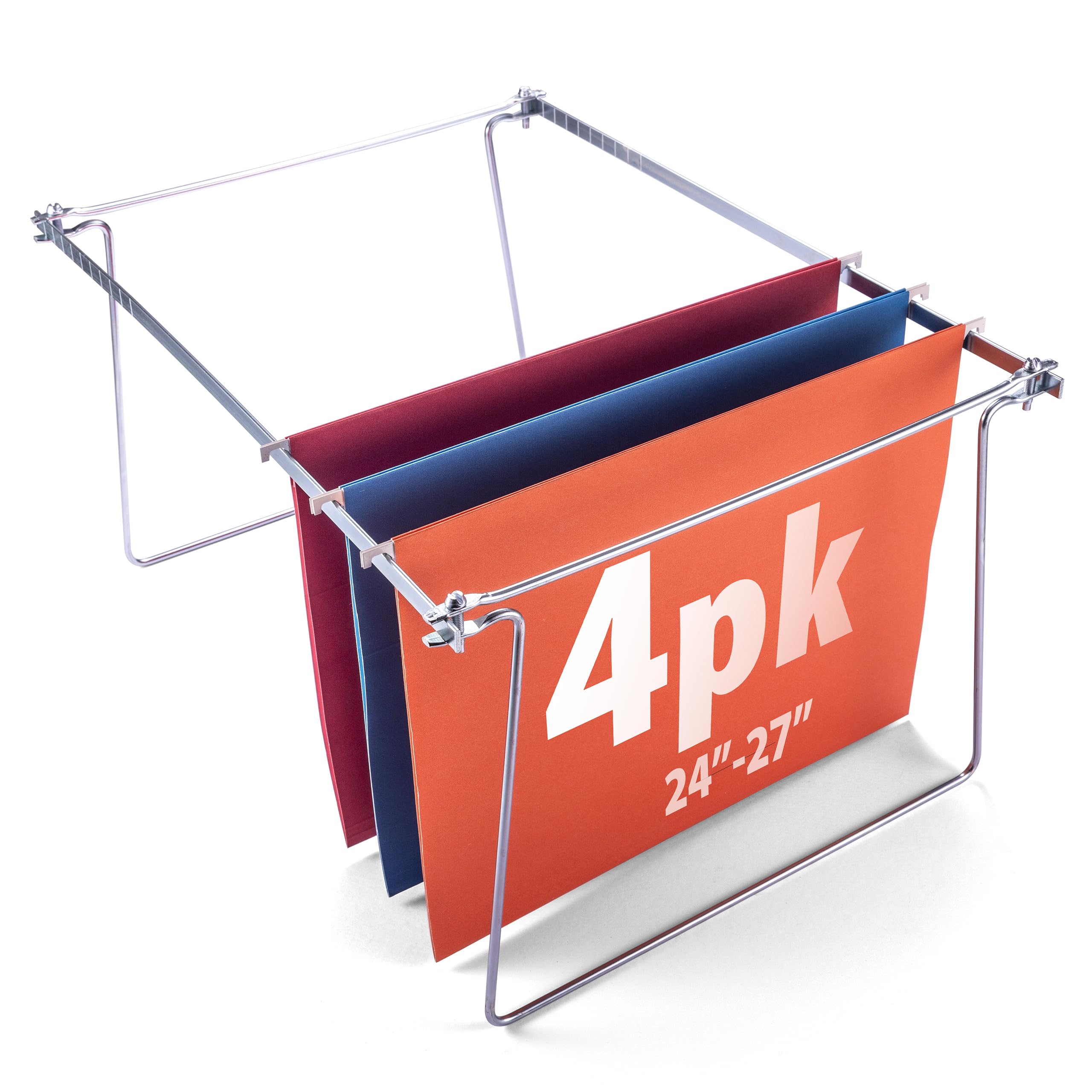Photo 1 of Officemate Hanging File Frame, 24-27, Letter Size, Steel, 4 Sets (91965)