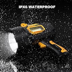 MIXILIN Rechargeable Spotlight 90,000 Lumens, Super