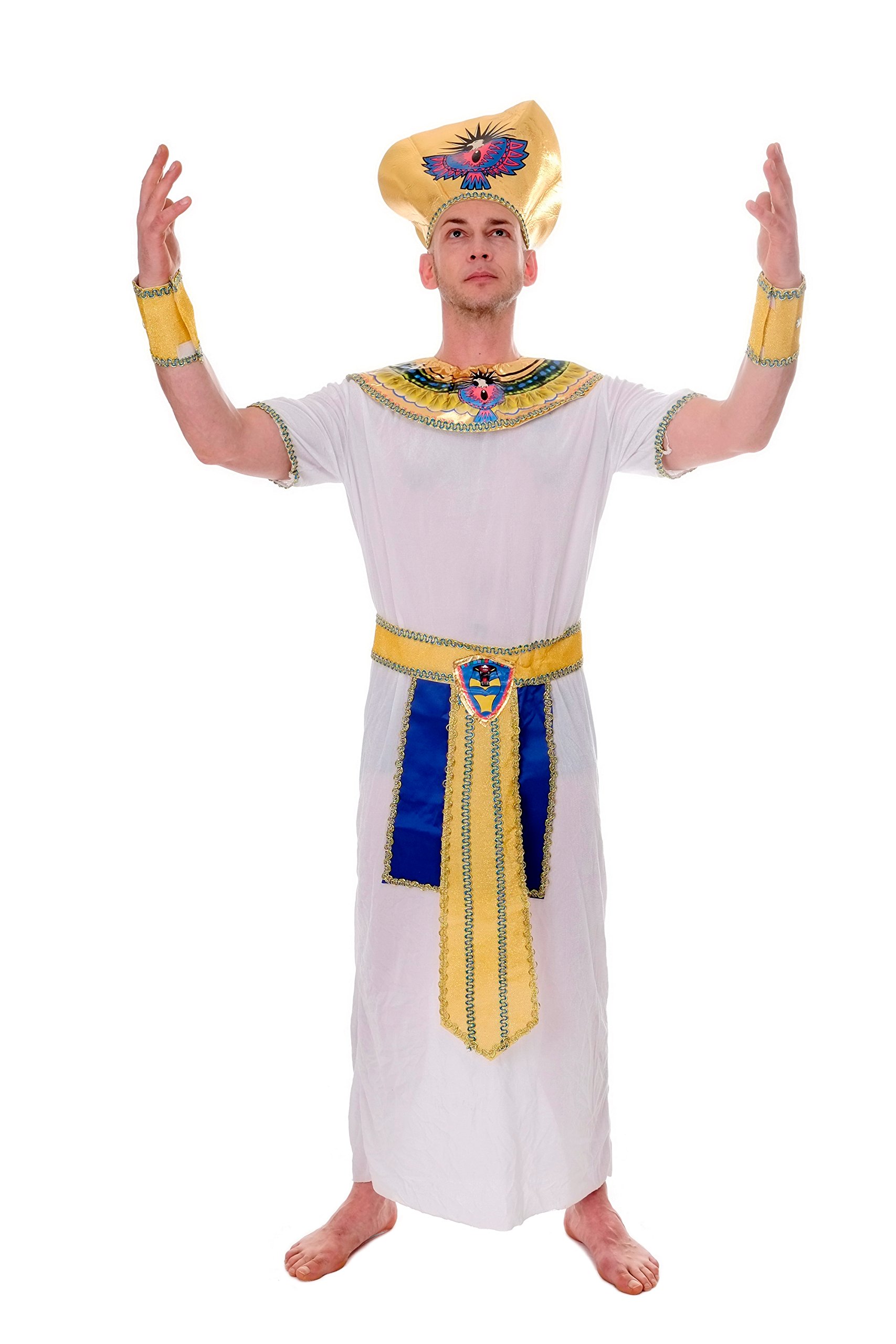 dressmeup - DRESS ME UP costume carnival men's costume pharaoh Egyptian Ramses mummy Size S/M L201