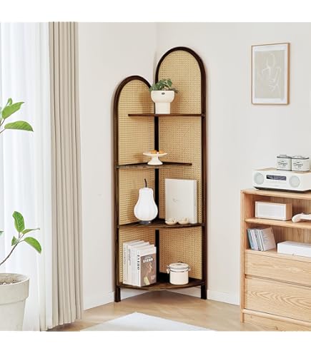 Amazon.com: FDGFRGG Multi-Functional Corner Shelf with Rattan