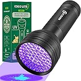ESCO LITE Black Light for Pet Urine Detection UV Flashlight 395nm Pet Urine Detector Light for Cat Pee and Dog Stains Carpets Floors