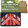 Goose Flight Helmet Morale Patch. Perfect for Your Tactical Military Army Gear, Backpack, Operator Baseball Cap, Plate Carrier or Vest. 2x3 Hook Patch. Made in The USA