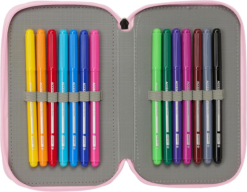 K-POP Demon Hunters - ICONIC - Astuccio scuola con 37 utili inclusi, astuccio per bambini, ideale per bambini dai 5 ai 14 anni, comodo e versatile, resistenza, 12,5 x 5,5 x 19,5 cm — foto 6 di 6