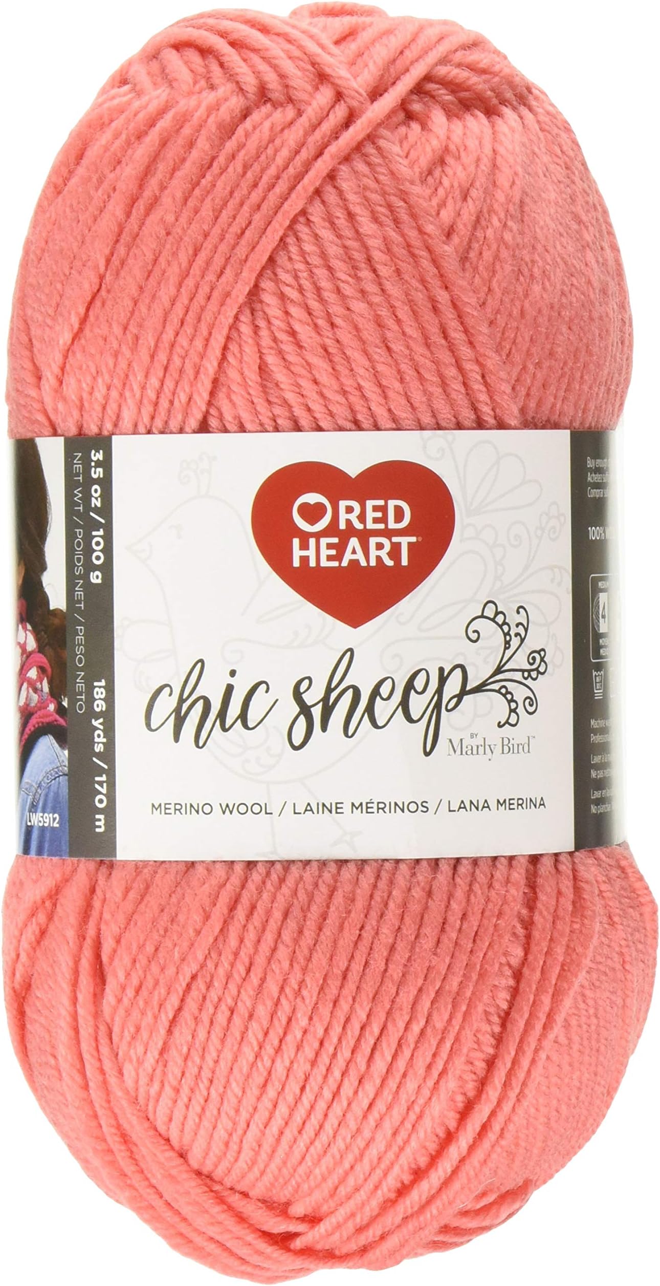 Red Heart Chic Sheep Marly Bird, Mai Tai Yarn