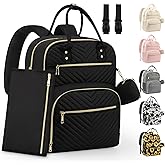 Pritent Diaper Bag Backpack,Baby Essentials Diapers Bag with Pacifier Case,Multipurpose Stylish Large Capacity Travel Backpack for Baby Girl/Boy(L-Black)